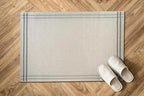 Easy Jute Rugs 2x3 Bordered Bone Color Living Room Indoor Outdoor Door Mat for Patio and Kitchen Rug High Traffic Washable Easy to Clean Solid Boho Woven Design Outside Carpet (2 x 3)