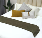 CREVENT Knitted Decorative Throw Blanket for Couch Sofa Chair Bed, Soft Breathable Lightweight for Spring Summer Fall (50''X60'' Green Dot)
