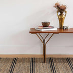 Dash & Albert Arbor Handwoven Jute Rug, 10 X 14 Feet, Black Stripe Pattern