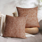 AELS Boho Decorative Textured Throw Pillow Covers 26x26, Modern Mid Century Rainbow Tufted Pillow Case, Farmhouse Rustic Geometric Woven Cushion Case for Bed Couch Sofa, Burnt Orange