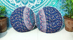 CRAFT KALA Mandala Floor Pillow Cushion Cover Seating Throw Cover Hippie Decorative Bohemian Ottoman Poufs Pom Pillow Cases Indian Cotton Living Room Home Décor 24" Round Set of 2, Elephant Moor Joda