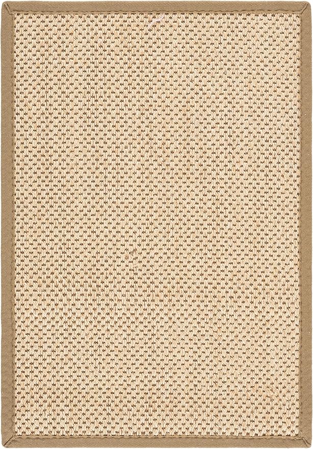 SAFAVIEH Area Rug 2x3 - Natural Fiber Collection - Maize & Linen Color, Sisal, Woven Design with Border (NF141B)