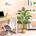 Der Rose 44" Fake Plants Artificial Palm Tree with Hand Woven Basket for Home Office Living Room Balcony Indoor Easy Assembly