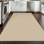 EARTHALL Washable Area Rug 4x6 Ft Non Slip Rugs for Entryway Braided Throw Rugs Bedroom Carpet Cotton Entry Rug Woven Floor Carpets for Bedroom Dining Room Living Room, Golden Beige/White