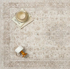 Beige Area Rug 5x7 for Living Room Washable Vintage Carpet Low Pile Non Slip Distressed Soft Traditional Retro Oriental Large Accent Throw Rug Office Kitchen Bedroom Bathroom Dining Room