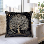 Dark Vintage William Morris Night Moon Forest Decor Pillow Covers 18x18,Black Forest Decor,Dark Dcademia Floral Decorative Throw Pillow Covers for Home Bedroom Living Room