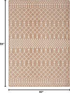 Nourison Home Positano Jute 5' x 7' Area Rug - Easy Clean, Non Shedding, Bed Room, Living Room, Dining Room, Kitchen (5' x 7')