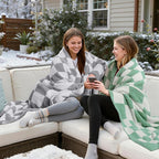 Joiedomi Twin Blanket for Couch Bed, Light Grey Checkered Knitted Blankets Gifts for Women Mom Girls, Cozy Cute Throw Home Room Decor Aesthetic Women Mothers Birthday Gifts 60x80 Inches