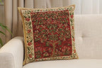 Tree of Life Red I European Cushion Cover - 18 in. x 18 in. Cotton by Charlotte Home Furnishings Inc