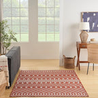 Nourison Home Positano Terracotta 5' x 7' Area Rug - Easy Clean, Non Shedding, Bed Room, Living Room, Dining Room, Kitchen (5' x 7')