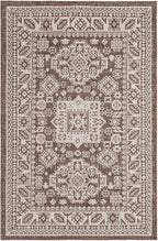Rugs.com Outdoor Aztec Collection Rug – 3' x 5' Brown Flatweave Rug Perfect for Living Rooms, Large Dining Rooms, Open Floorplans