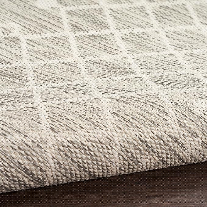 Nourison Home Positano Light Grey 4' x 6' Area Rug - Easy Clean, Non Shedding, Bed Room, Living Room, Dining Room, Kitchen (4' x 6')