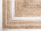 Unique Loom Braided Jute Collection Classic Quality Made Natural Hand Woven with Coastal Design Area Rug (4' 0 x 6' 0 Rectangular, Natural/ Ivory)
