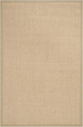 SAFAVIEH Natural Fiber Collection Area Rug - 2'6" x 4', Maize & Linen Color, Sisal, Woven Design with Border (NF141B)