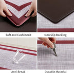 Mattitude Kitchen Mats Set of 2 Cushioned Anti-Fatigue Non-Skid Rug Sets Ergonomic Comfort Standing Mat for Kitchen, Floor, Office, Sink, Laundry,Red