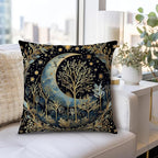 Vintage Dark William Morris Night Moon Forest Decor Pillow Covers 18x18,Black Forest Decor,Dark Dcademia Decorative Throw Pillow Covers for Home Bedroom Living Room