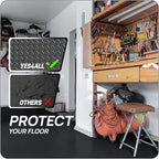 Yes4All EVA Interlocking Mats, Puzzle Floor Tiles, Foam Floor Padding with Border for Furniture, Home Space, Living Room, Garage 11 SQFT