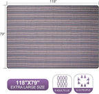 G GOOD GAIN Picnic Blankets Outdoor - Waterproof Outdoor Rug with Shoulder Carry Strap | Machine Washable Picnic Mat with Sandproof Backing for RV, Balcony, Camping, Hiking, Concerts (Blue, 9' x 6')