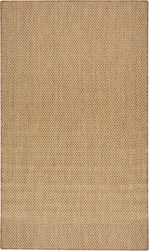 Nourison Home Courtyard Jute 2' x 3' Area Rug - Easy Clean, Non Shedding, Bed Room, Living Room, Dining Room, Kitchen (2' x 3')