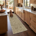 GENIMO Runner Rug 2x5 Non Slip Machine Washable Hallway Runner Rug, Low Pile Lightweight Rugs for Entryway, Hallway, Kitchen and Corridor, Tan Brown