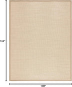 SAFAVIEH Area Rug 9x12 - Natural Fiber Collection - Large - Maize & Linen Color, Sisal, Woven Design with Border (NF141B)