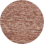 SAFAVIEH Natura Collection Area Rug - 6' Round, Rust & Brown, Handmade Wool Blend, Textured Design, Ideal for Living Room, Bedroom, Dining Space (NAT425P)