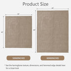 Knitted Throw Blanket 50"X60", Taupe Knit Throws for Bed, Super Soft Boho Chevron Blankets for Couch Sofa Chair Room Decor, Textured Decorative Farmhouse Cozy Lightweight