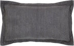 Better Trends Jullian Collection is Super Soft and Light Weight in Bold Stripes Design 100% Cotton Tufted Unique Luxurious Machine Washable Tumble Dry, King Sham, Gray