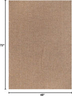 Easy Jute Rug 4x6 Indoor Outdoor Natural Rugs Solid Fiber Rug Woven Area Rug Boho Easy Clean Inside Carpet for Living Room Bedroom Dining Room Hallway or Outdoor Patio Porch (4 X 6 Natural)