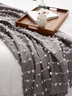 DII Woven Loop Throw Collection, 50x60, Gray