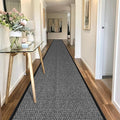 GOYLSER 19ft Extra Long Jute Runner Rugs for Hallways, Rubber Backed Hall Floor Mat Non Slip, Absorbent Entry Way Runner Rugs Indoor, Black