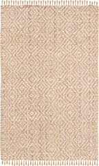 SAFAVIEH Natural Fiber Collection Area Rug - 6' x 9', Ivory & Natural, Handmade Boho Diamond Tassel Jute, Ideal for High Traffic Areas in Living Room, Bedroom (NF266A)