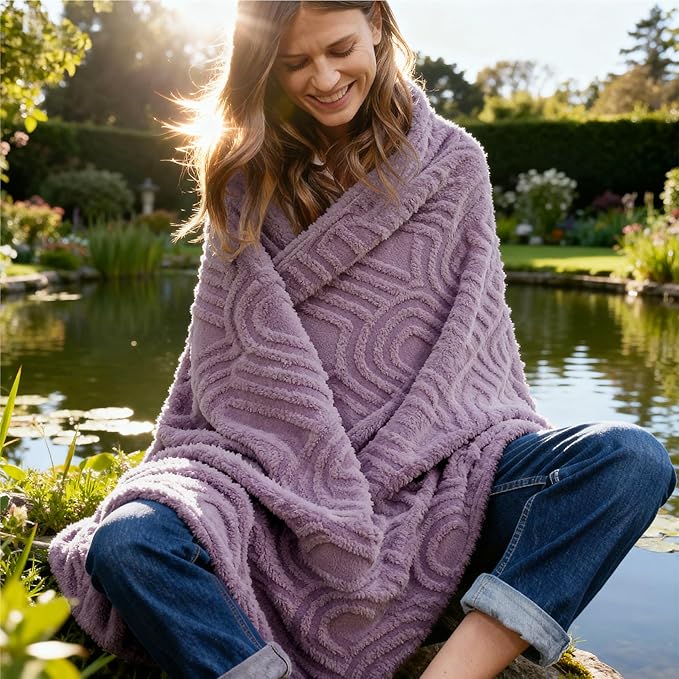 Bedsure GentleSoft Purple Throw Blanket for Couch - Super Soft & Cozy Summer Blankets for Women, Fluffy Fleece Throw for Girls, for Women, Ideal for Room, Home & Bedroom Decor, 50x60 Inches