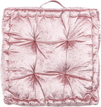 Safavieh Belia Glam 18-inch Blush Pink Velvet Square Floor Pillow