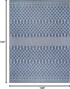 Nourison Home Positano Navy Blue 9' x 12' Area Rug - Easy Clean, Non Shedding, Bed Room, Living Room, Dining Room, Kitchen (9' x 12')