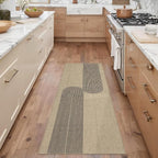 Easy Jute Rug 2x6: Indoor Outdoor Natural Boho Area Rugs for Hallway Patio Non Slip - Farmhouse Neutral Contemporary Carpet Mat for Entryway Kitchen Laundry Room Bedroom Washable