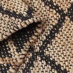 · REDEARTH · Jute Cotton Area Rug, Sustainable Handwoven, Non-Shedding, Soft & Durable – Reversible, Neutral Tones for Home Décor in Living Room, Dining, Bedroom (Sierra Loom Black, 2'x6'), Set of 2