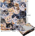 Cute Cat Blanket Soft Flannel Lightweight Kitten Cats Animals Pet Print Throw Blanket Cozy Warm Blankets All Seasons Living Room Decor for Kids Adults Cat Lovers Use On Sofa Bed Office 60x80 inch