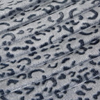 MACEVIA Flannel Fleece Cheetah Print Blanket, Leopard Throw Blanket for Women, Soft Animal Print Blankets Cozy Comfy for Bed Sofa Couch 260GSM, Suitable for All Seasons (Navy Leopard,50x60inches)