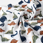 Gerber Baby Unisex 2-Pack Muslin Blanket, Dino Time, One Size