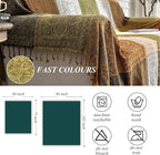 Boho Throw Blanket, Bohemian Tassels Throw Blankets for Bed Couch Soft Chair， Chenille Fringe Tassels (New Green, Large 86 * 102Inches)