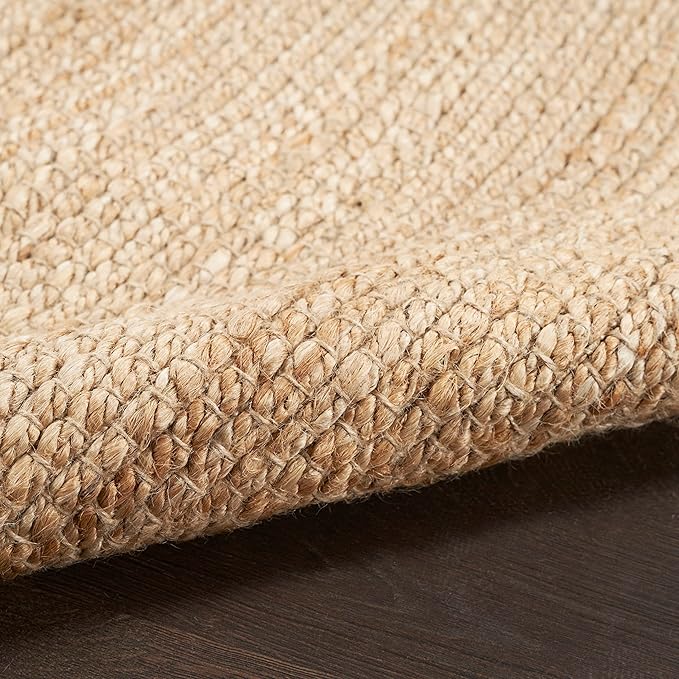 Nourison Home Natural Jute Bleached 2'3" x 8' Area Rug - Easy Clean, Non Shedding, Bed Room, Living Room, Dining Room, Kitchen (8' Runner)