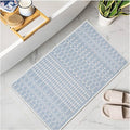 Cotton Morroccan Area Runner Rug 27x45 Inches - Spa Blue, Non Slip Washable Boho Woven Runners Ideal for Hallways, Kitchen, Bedroom, Laundry Room | Farmhouse Blue Decorative Floor Mats for Balcony