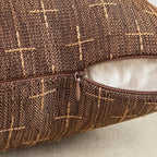 MIULEE Pack of 2 Decorative Burlap Linen Euro Sham Brown Throw Pillow Covers Modern Farmhouse Vintage Pillowcases Rustic Woven Textured Cushion Cover for Sofa Couch Bed 26x26 Inch Dark Coffee