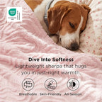 Bedsure GentleSoft Pink Throw Blankets for Women - Super Soft Cozy Christmas Blankets for Girls, Fluffy Fleece Throw for Couch, Pink Christmas Decor Aesthetic Gifts for Women, 50x60 Inches
