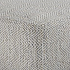 SIMPLIHOME Nate Square Pouf - 20 inch Wide Upholstered Handwoven Cotton Ottoman in Patterned Grey Melange, Boho Footstool or Extra Seating for Living Room with Artisanal Texture, Assembled