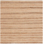 SAFAVIEH Natura Collection Area Rug - 6' Square, Natural & Beige, Rustic Farmhouse Design, Handmade Wool & Jute, Ideal for The Living Room, Bedroom, Dining Room (NAT501A-6SQ)