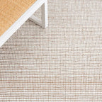 SAFAVIEH Natural Fiber Collection Area Rug - 6' Square, Ivory & Natural, Handmade Woven Farmhouse Fringe Jute, Ideal for High Traffic Areas in Living Room, Bedroom (NF826A)