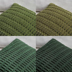 Fancy Homi Set of 4 Green Boho Winter Decorative Throw Pillow Covers 28x28 Inch for Couch Bed Sofa, Aesthetic Modern Bohemian Room Decor, Fuzzy Fluffy Cozy Corduroy Textured Cushion Case 71x71cm