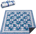 Extra Large Picnic Blankets Waterproof Foldable (80 "x 80") Beach Blanket Waterproof Sandproof,3-Layer Thicking Mat Outdoor Packable Camping Blanket